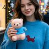 Cute Santa Claus Doll Figures Christmas Tomato Bear Squeeze Toy for Stress Relief, TPR Decompression Soft Anxiety Relief Toys Figure with Festive