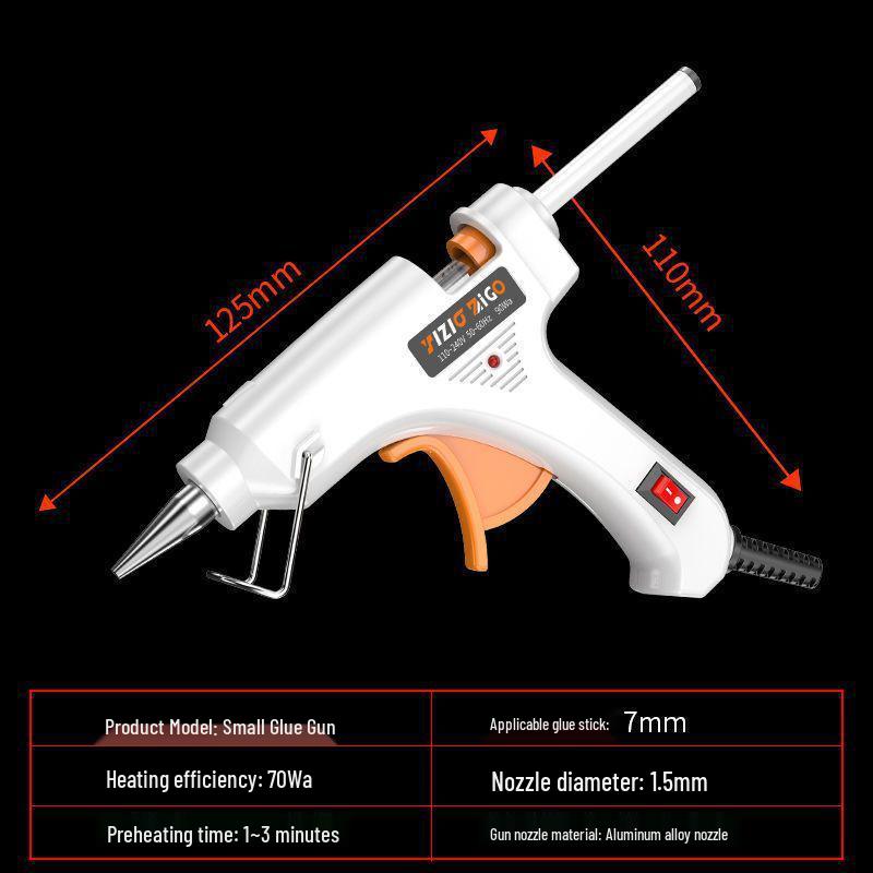 Compact Hot Melt Glue Gun for Students & Household Projects
