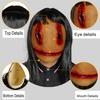 Scary Bloody Mask with Hair Female Ghostly Full Face Mask Headgear Cosplay Party Mask for Carnivals Halloween Decorations