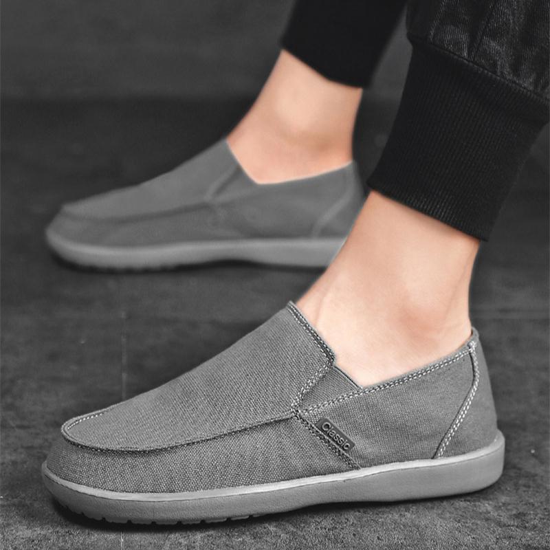 Scarpe da Ginnastica da Uomo alla Moda Slip On Scarpe di Tela Morbide da Passeggio Scarpe Vulcanizzate Nuovi Mocassini Casual da Uomo Leggeri da Esterno Uomo Piatte