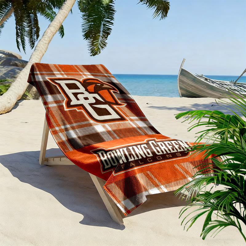 Bowling Green Falcons Print Beach Towel, Large Soft Quick Dry Towel for Beach Camping Swimming