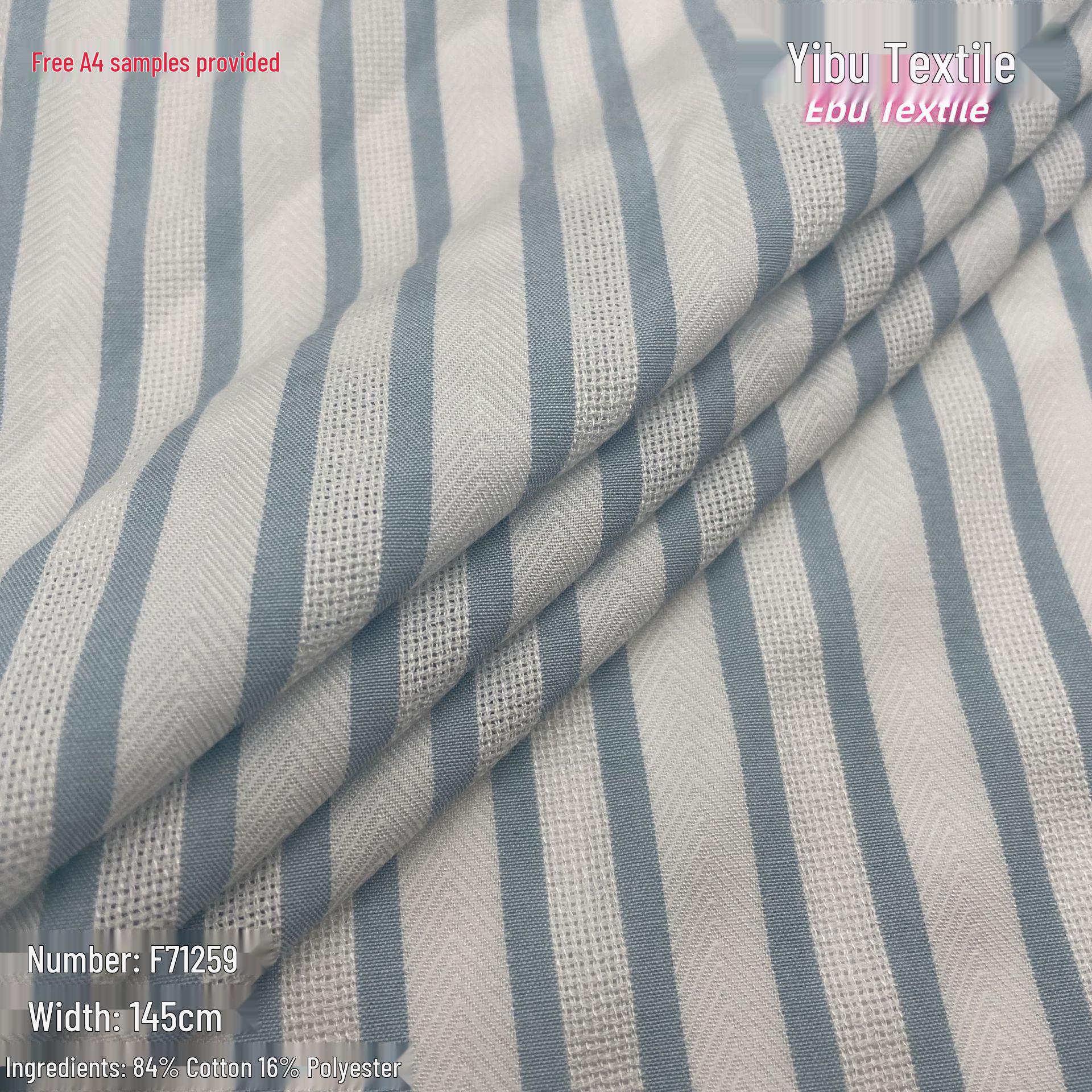 Trendy Spot-Dyed Jacquard Cotton Stripe Fabric for Spring/Summer Shirt Dress Skirt Model 9