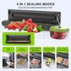 Vacuum Sealer Machine: Upgraded 5 in1 Food Vacuum Sealer with Dry&Moist Modes, LED Indicator Lights, Compact Design, Includes 15PCS Vacuum Seal