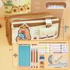 Panda Pencil Case: Large Capacity, Cute Multi-Layer Stationery Box for Elementary Students