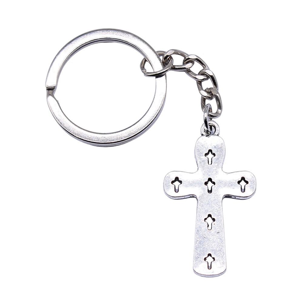 Portachiavi con Ciondolo Croce Ankh Amuleto Egiziano Portachiavi Anello 28mm