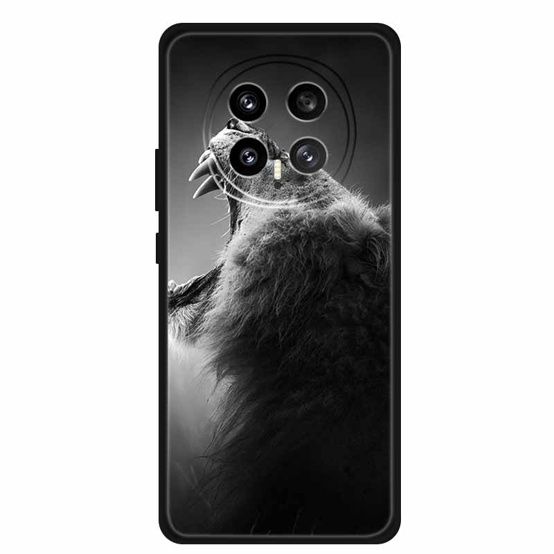 Mobile Phone Protective Case For Honor Magic8 5G Floral Painted Soft Black Silicone Back Cover For Honor Magic 8 2025 Case Funda