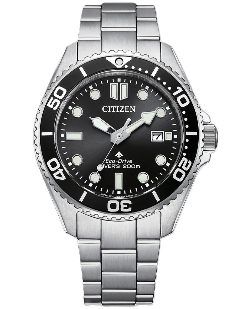 Citizen Eco-Drive 200M Black Dial Stainless Steel Men’s Watch BN0261-51E