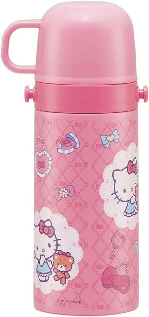 Skater Water Straw Cup Sanrio Hello Kitty Stylish Stainless Small Sports Water Children's Bottle, 2-Way, Drinking, 400ml, Drinking, 350ml, Design,