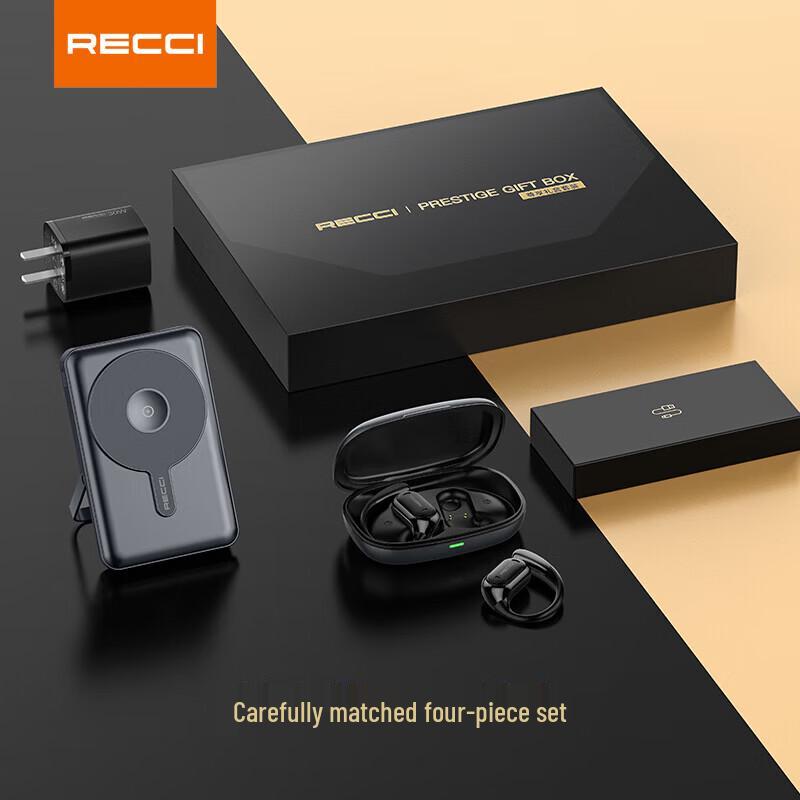 Auriculares Inalámbricos Recci RG17 y Set de Power Bank
