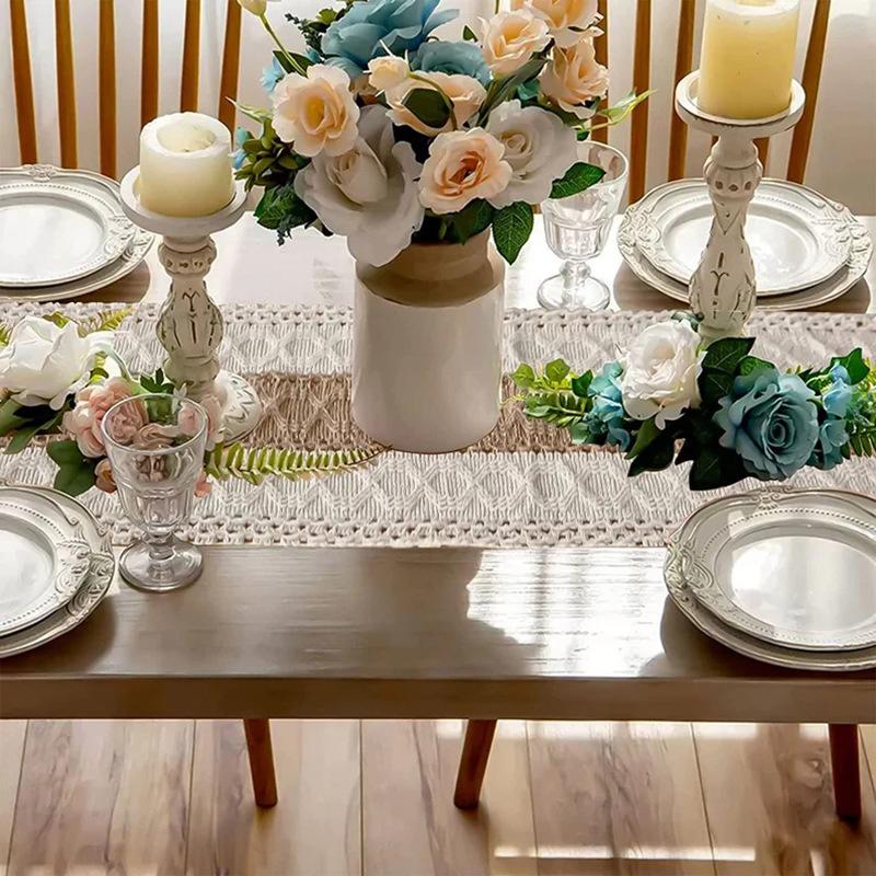 1pcs Table Runner for Summer Home Cotton And Linen Table Runner Wedding table Bohemian Dining Bedroom coffee tableDecor