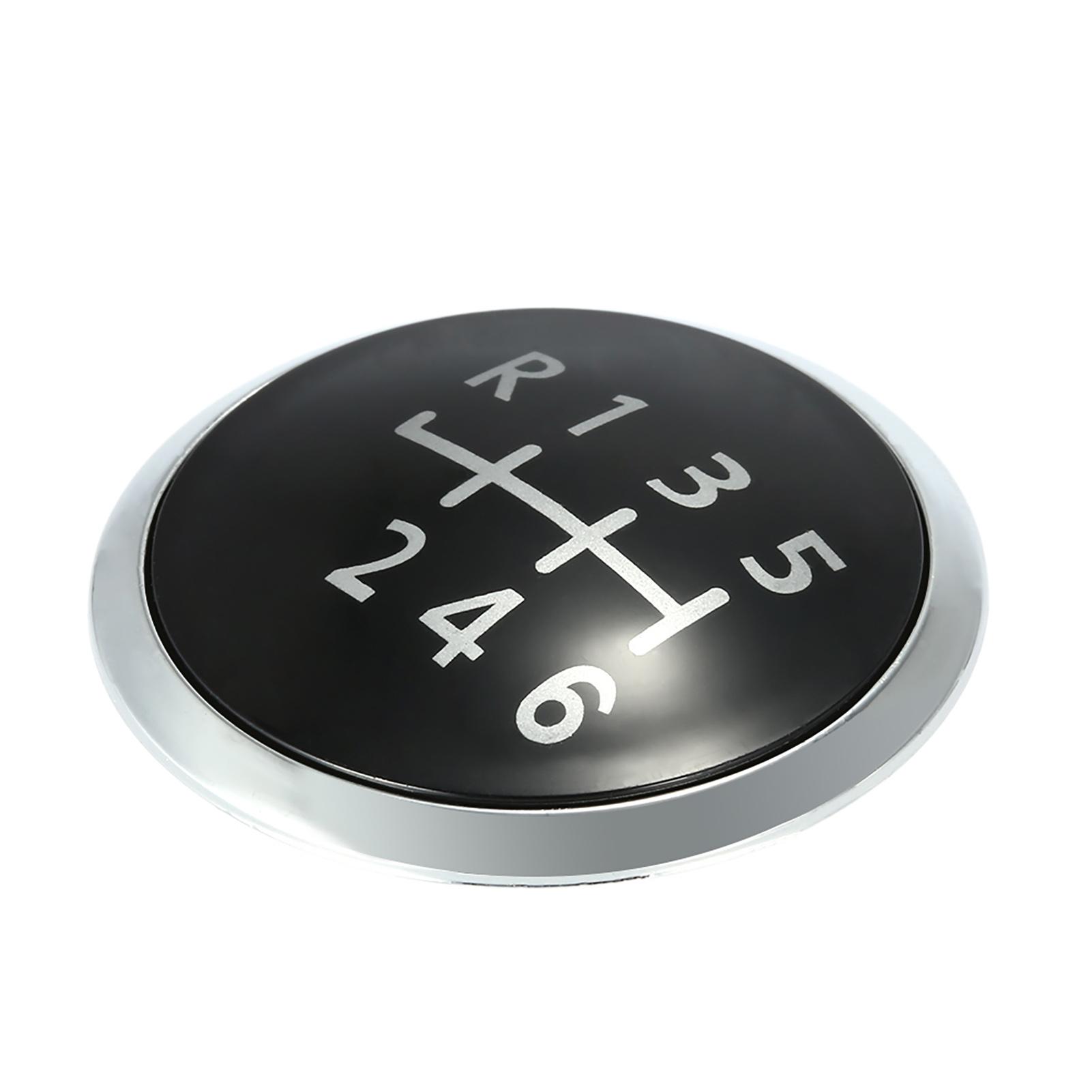 Shoemst Unisex Black 6 Speed Gear Knob Badge Emblem Cap Knob Cover Replacement For Vw T5 Transporter 2003 2010