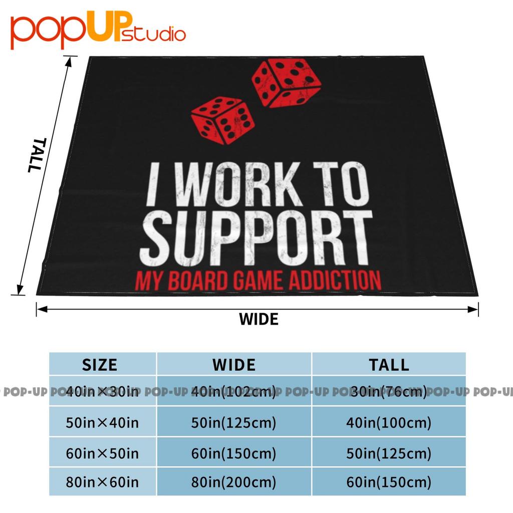 I Only Work To Support My Board Game Addiction Funny Ultra-Soft Blanket Quilt Winter Sofa Cover Bed Covers