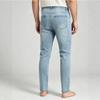 Mens Slim Fit Distressed Stretch Denim Jeans Mid-Rise Straight Leg Casual Pants Youth Streetwear 2025