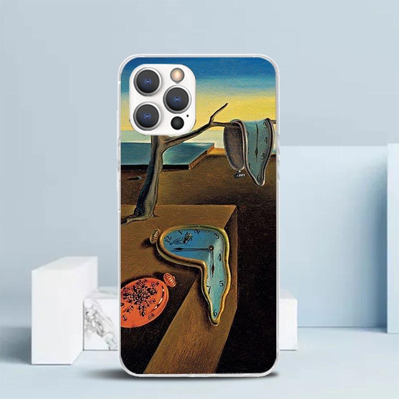 Salvador Dali Art Soft Cover for iPhone 16 17 Air 15 14 Pro Max 16E Phone Case 13 Mini 12 11 7 SE 8 Print Pattern Fit Cases 16 1