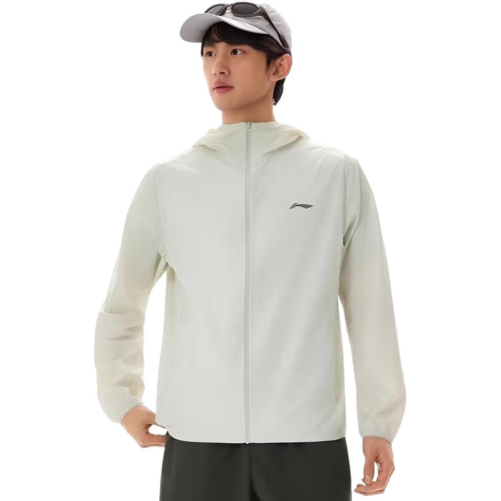 Li-Ning Solid Color Zipper Hooded Casual Versatile Windbreaker Men outerwear AFDW721-3