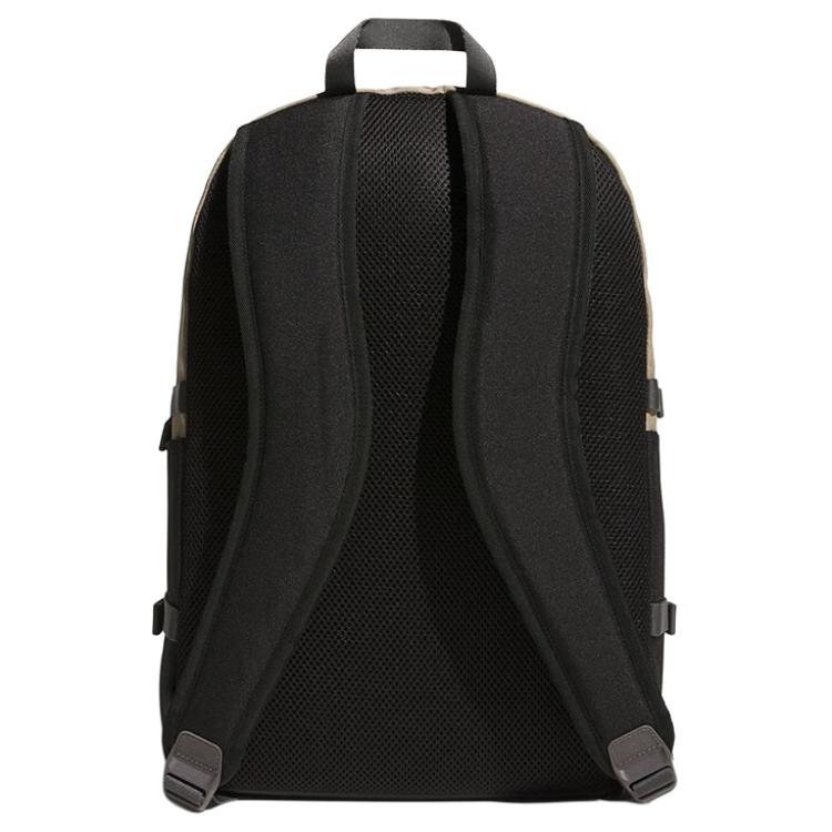 Adidas Logo Zip Closure Polyester Medium Backpack Unisex Backpacks Khaki Black IW9801