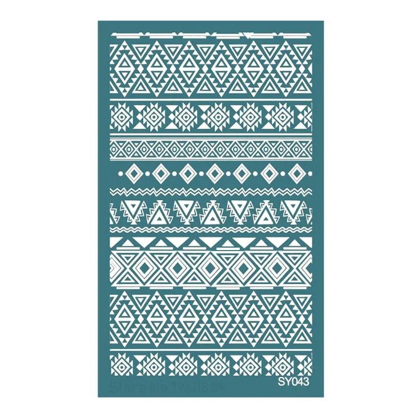 Siebdruckschablonen für Polymer Clay Siebdruck-Set Maschenschablone Dekoration Tonstempel Drucken Schmuck Ohrringe Herstellung