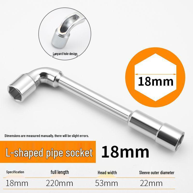 Набор 7-образных двусторонних торцевых ключей L-типа с перфорированными внешними шестигранными головками