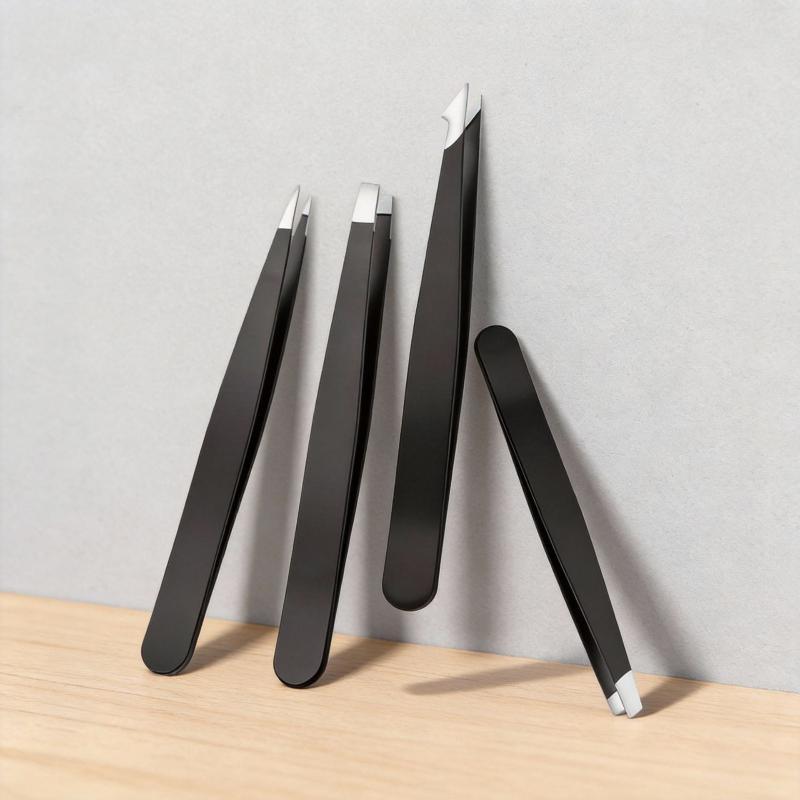 Stainless Steel 1/2/4 Piece Tweezer Set With Precision Tips Non Slip Handle Perfect For Eyebrow Shaping Facial Hair Removal