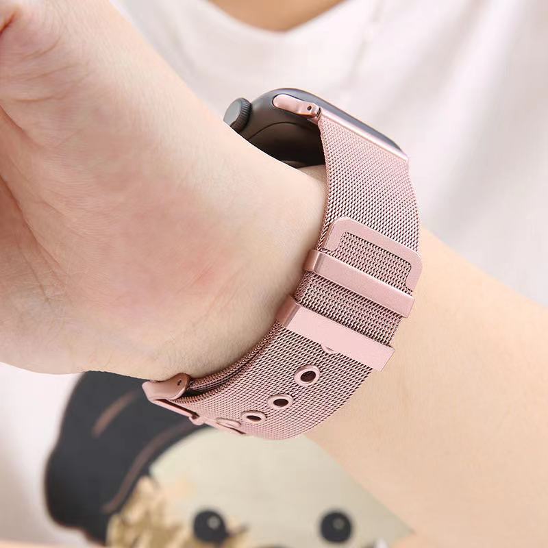 Watchband Milanese Metal Strap For Apple Watch Ultra 49mm 8 7 45mm 41mm Stainless Steel Bracelet Wristband Iwatch 6 5 4 SE 44mm 40mm 42mm