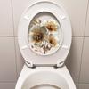 Personalized Embossed Floral Bathroom Toilet Stickers and Home Wall Beautification Stickers