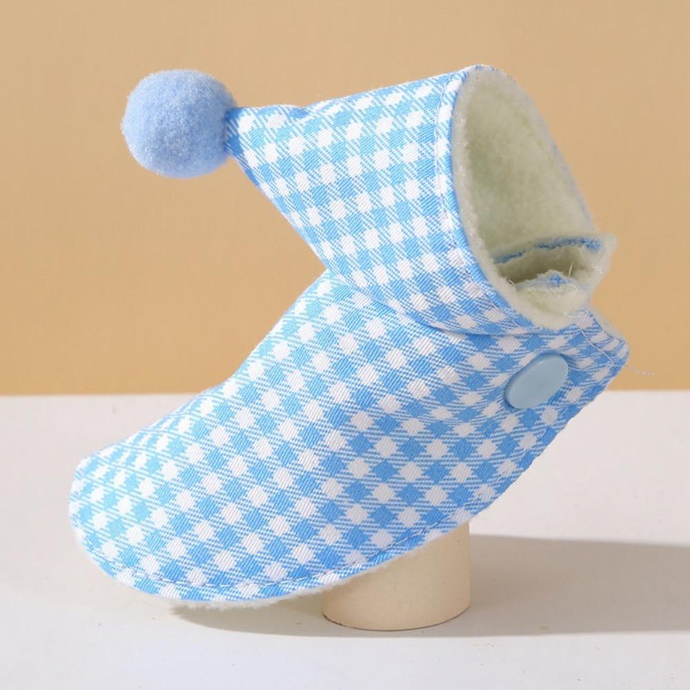 Plaid Birds Coat Winter Plush Cape Hat Kit New Pet Parrot Cape  Pet Accessories