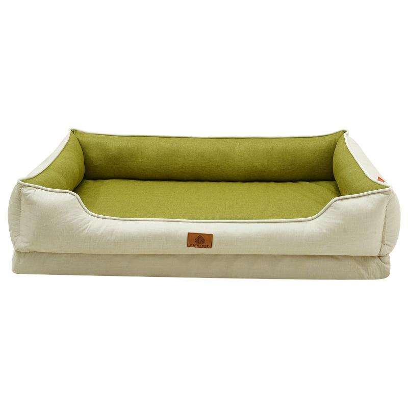 Dog Bed Autumn Winter Thickening Warmth Square Dog Sofa Beds Soft Removable Wave Sponge Pad Pet Dogs Accessories