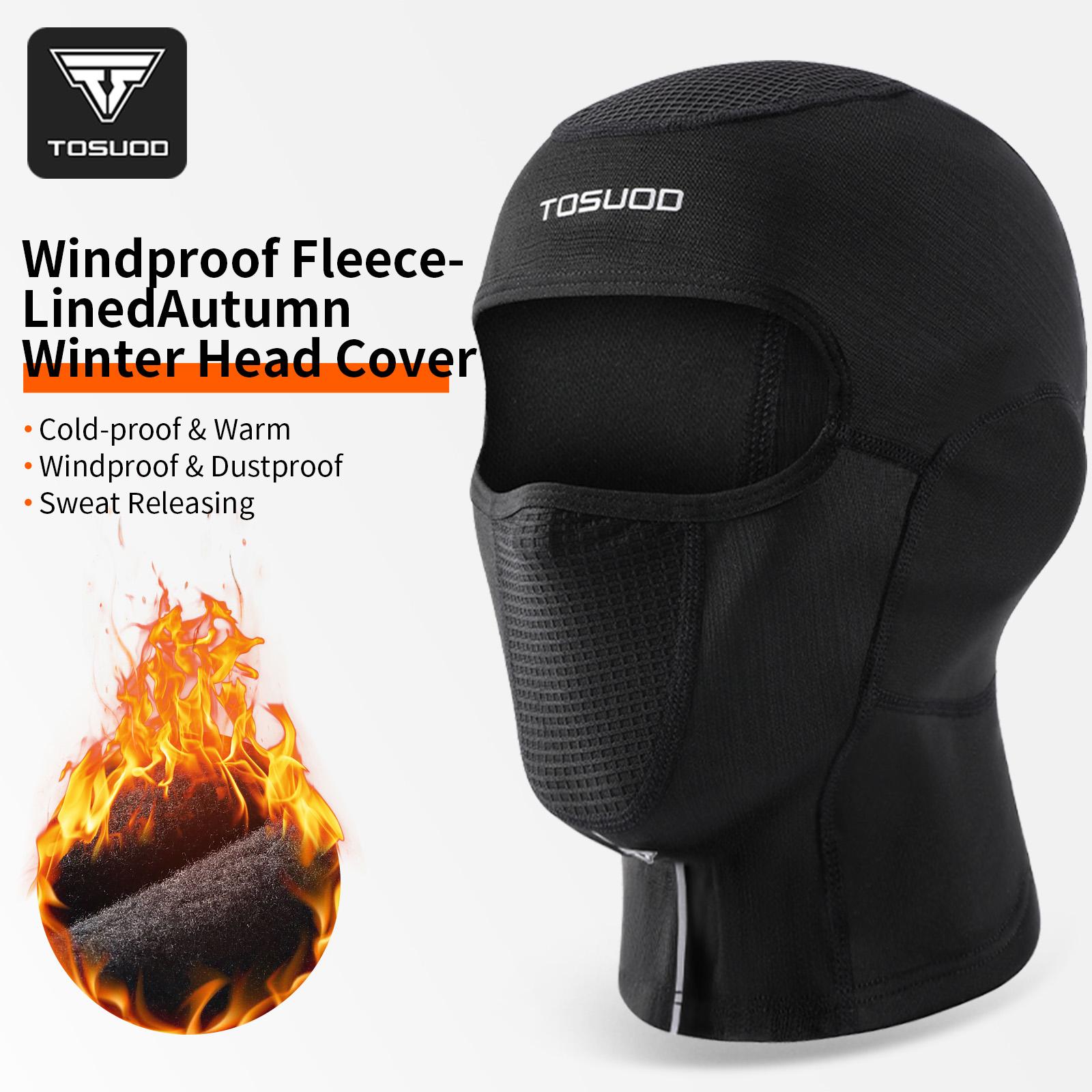 TOSUOD Winter Full Face Mask Warm Protection Windproof Breathable High Elastic for Motorcycle Cycling Skiing Outdoor Sport Hat Short without holes