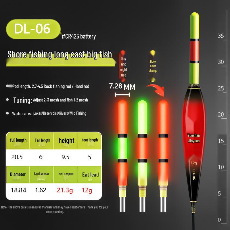 Long Cast Luminous Fishing Float - Sliding Eye-Catching Design for Big Fish