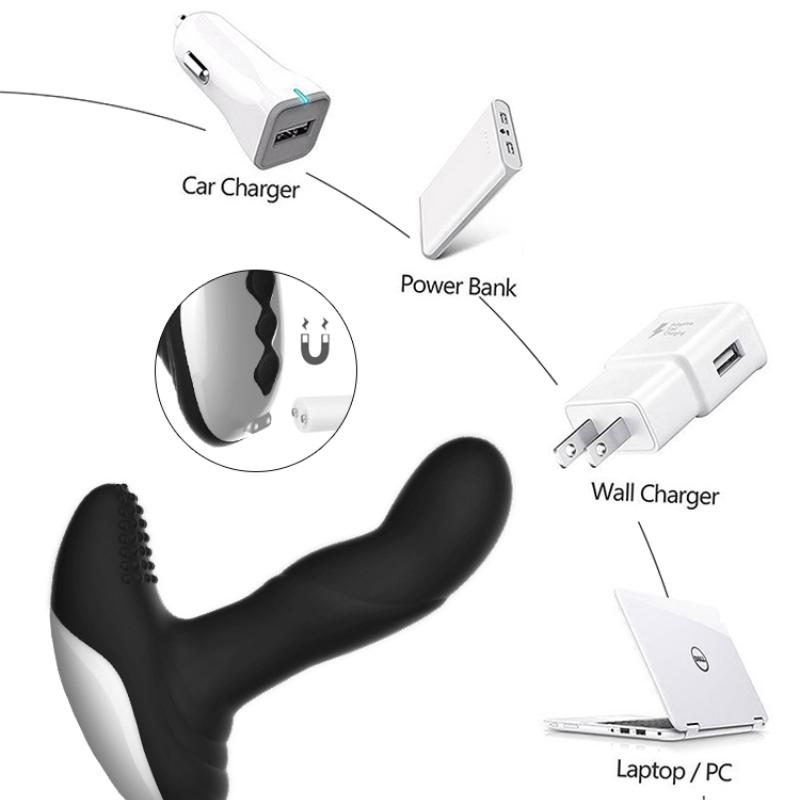 Male Prostate Massage Vibrator Anal Plug Wireless Control Delay Ejaculation Mens Anal Toys Hands Free Electric Male Masturbator