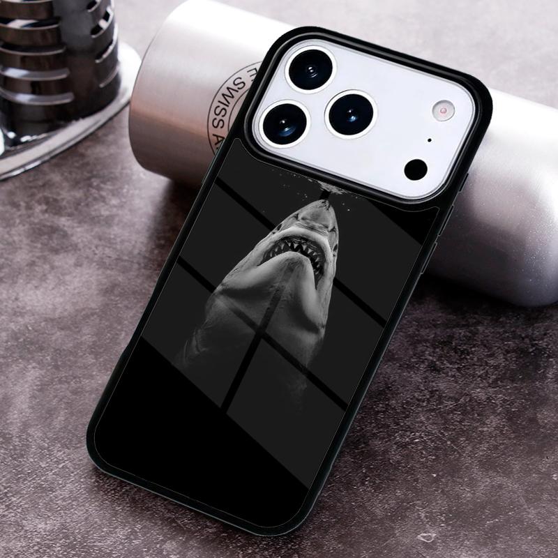Ocean Monster Shark Swimming Phone Case for iPhone 17 16 15 Pro Max Air 14 13 12 11 Plus Shockproof Capa Cover
