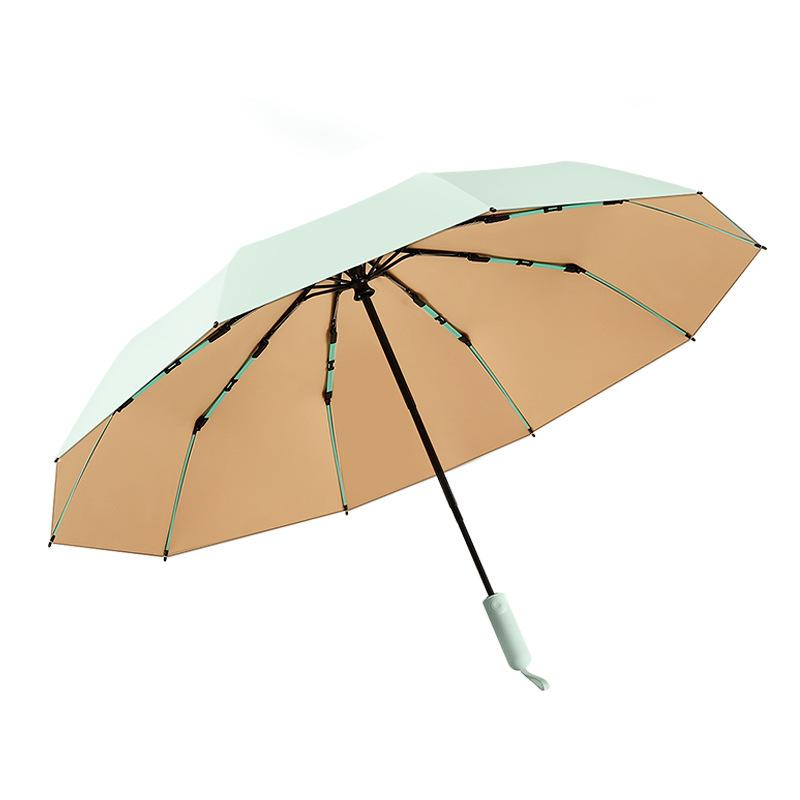 2025 new automatic color glue umbrella weather and rain shading portable anti-ultraviolet umbrella