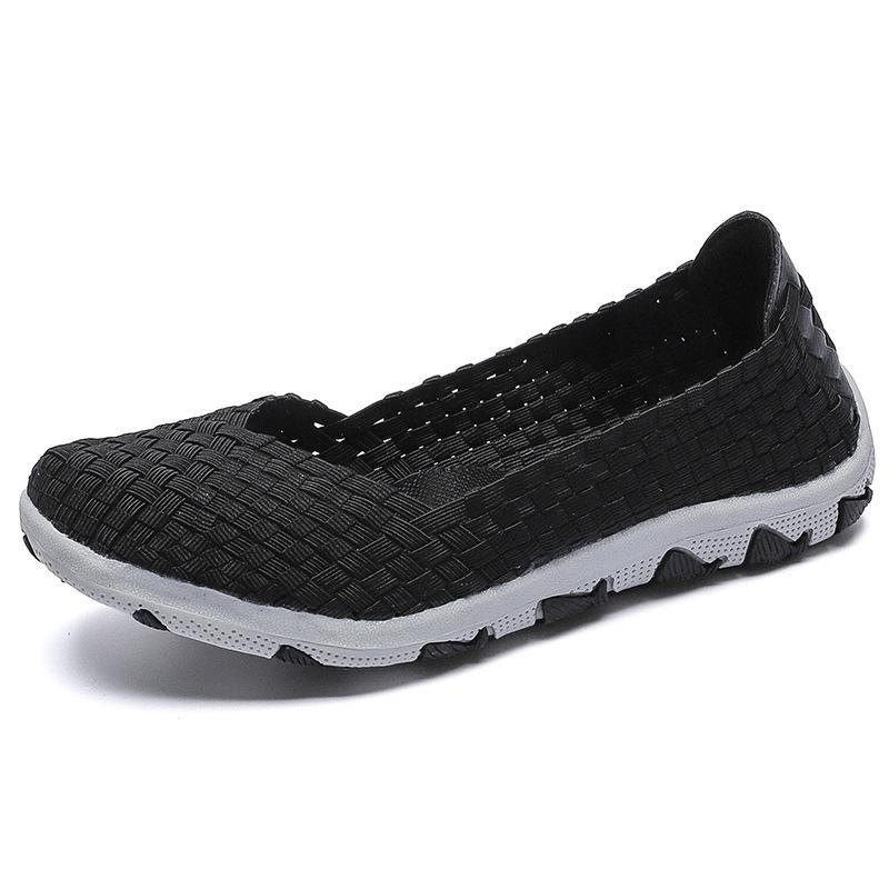 Large size new handwoven shoes hollow lightweight flat shoes casual shoes cover feet