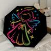 1pc Angel Star Pattern Umbrella Design Automatic Opening and Closing Umbrella, High-quality Travel Umbrella, Lightweight and Portable,