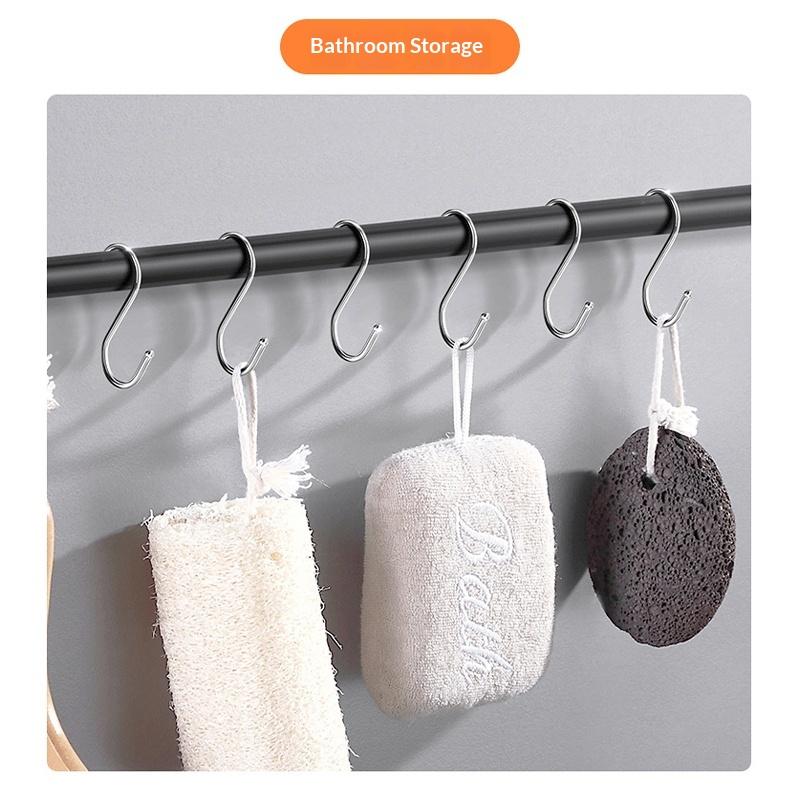 10Pcs Stainless Steel Metal S-Shaped Hooks Multi-Purpose Clothing Hanging Hooks