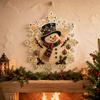 Handmade Christmas Tree Decor Faux Pearl Painting Suncatcher Kit, Acrylic Snowflake Shaped Board with Lace Relaxing Holiday Activity Edge, 3D Gemstone