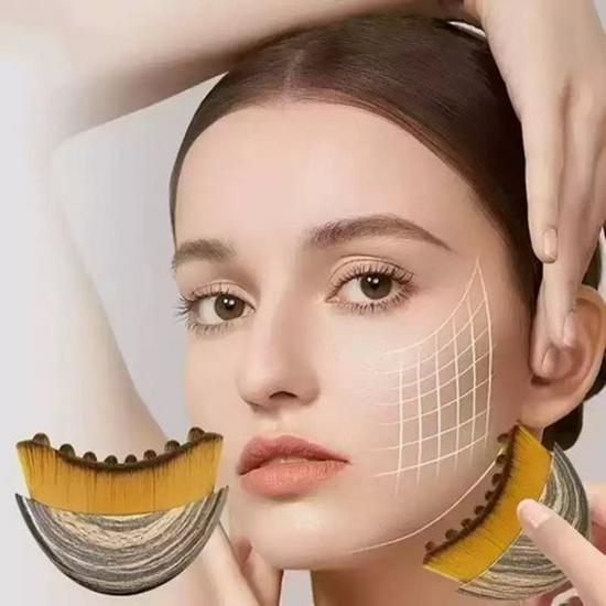Лимфатический контурный массажер-щетка для лица и тела Boxed коричневый