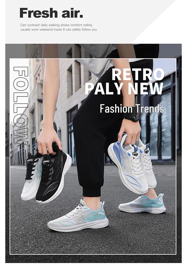 Plus Size Men's Ultra-light Shock-Absorbing Breathable Running Shoes