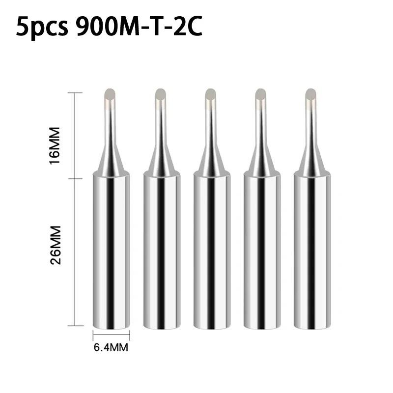Soldering Iron Tips 5packs 900M-T Series K/SK/B/I/IS/1C/2C/3C/4C/2.4D/3.2D Lead-Free Welding Head BGA Soldering Tool Accessories