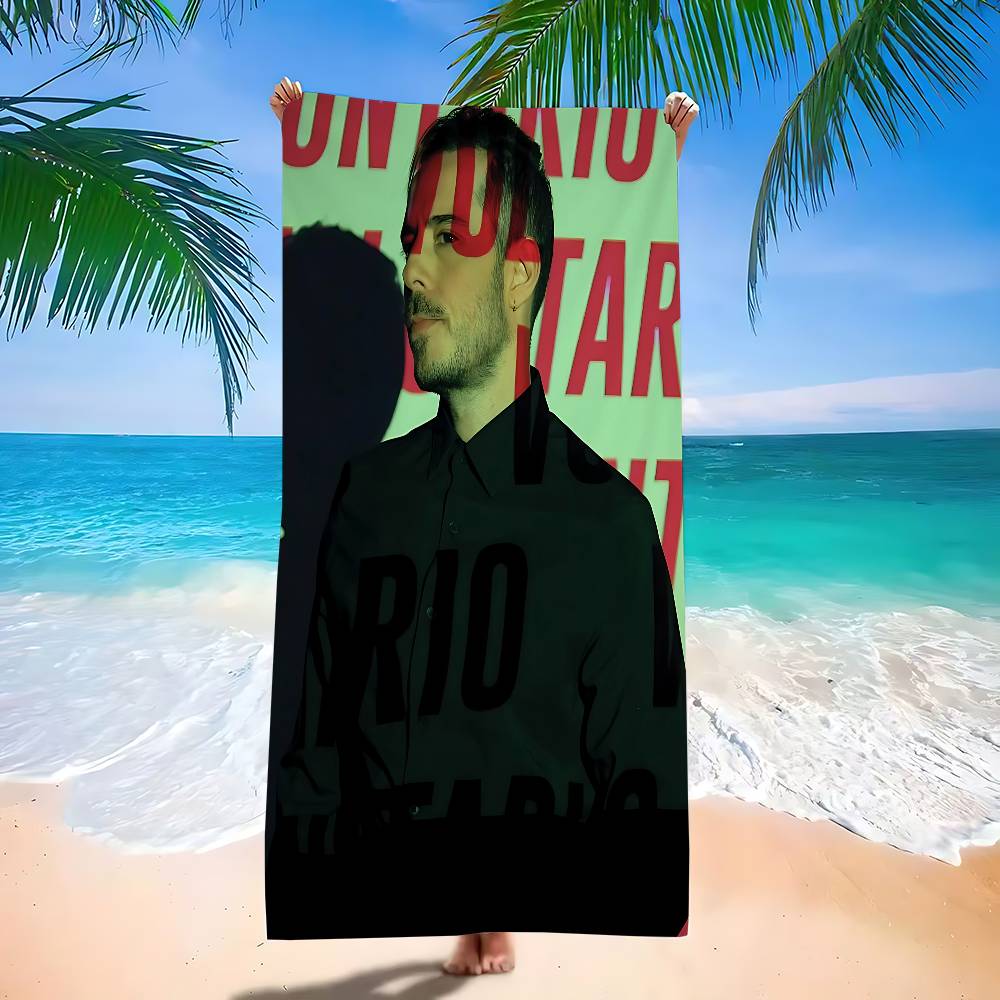 J-Jose Madero Singer Microfiber Printed Beach Towel Mountain Climbing Yoga Beach Swimming Running Absorbent Soft Towel