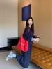 Dark Blue Casual Hoodie & Skirt Set for Women - Korean Style 2026 Spring Collection, Loose Fit, Sporty Two-Piece.