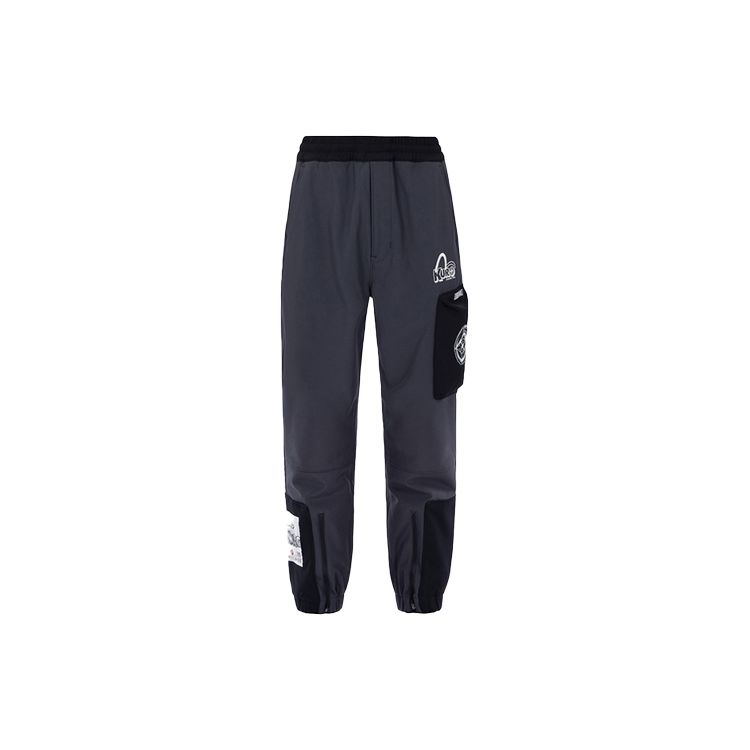 Evisu FW22 Color Block Patchwork Sports Pants Men pants Dark-Charcoal 2EAGNM2PP231XXPS