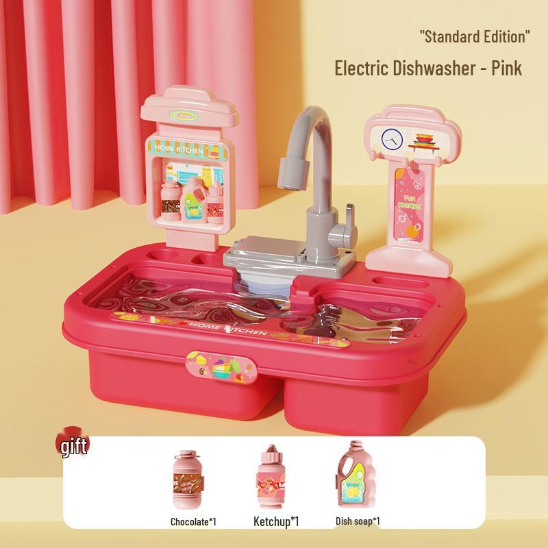Children's Kitchen Sink Playset with Electric Water Circulation