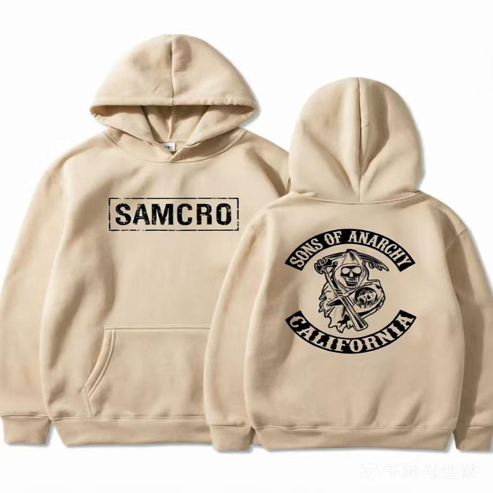 Sons of Anarchy SAMCRO Double Sided Print Streetwear Men Womnen Harajuku Brand Design Hoodie Mens Oversized Hoodies Sweatshirt