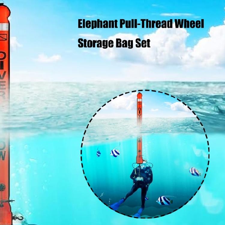 High Visible Inflatable Scubas Signal Tube with Diving Spool Reel and Clip Open Bottom Safety Inflatable Dives Float