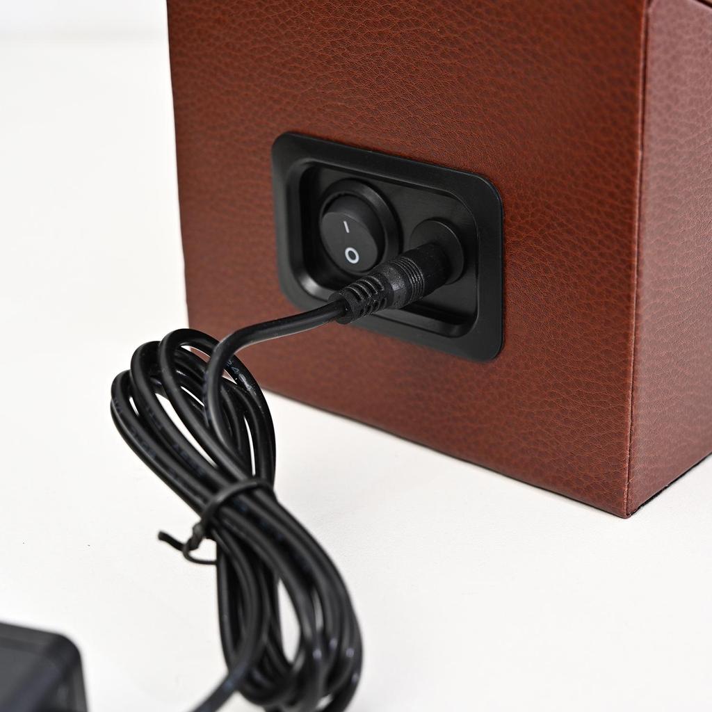 Leather Automatic Watch Winder Box with Motor Rotator