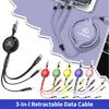 CKU5 Car 3-in-1 Charger Data Cable Type C USB Interface Charging Line Interior For Lexus CT ES GS NX IS250 CT200h IS300h ES300h RX400