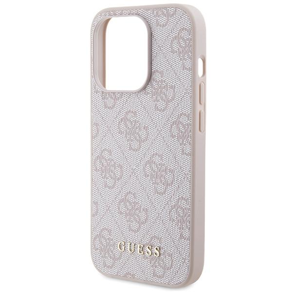Guess Guhcp15Lg4Gfpi Iphone 15 Pro 6.1 Różowy/Pink Hard Case 4G Metal Gold Logo