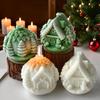Christmas House Candle Mold-Snow-Covered Roof Cottage with Front Door,Reusable Silicone Wax and Soap Mold for Holiday Decoration