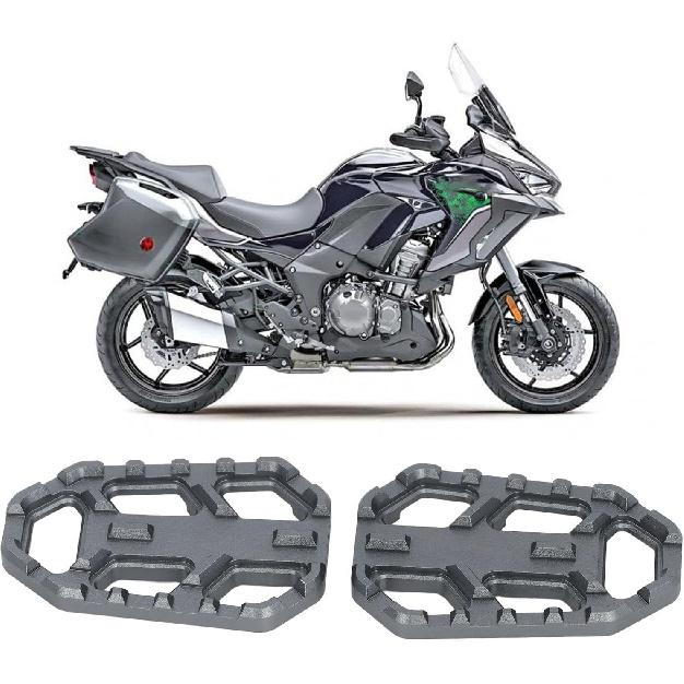 Motorcycle Foot Pegs for X300 650 1000, 1 Pair CNC Motorbike Footrest, Sharp Teeth, Anti Slip Shock Absorption, Come with Installation Accessories